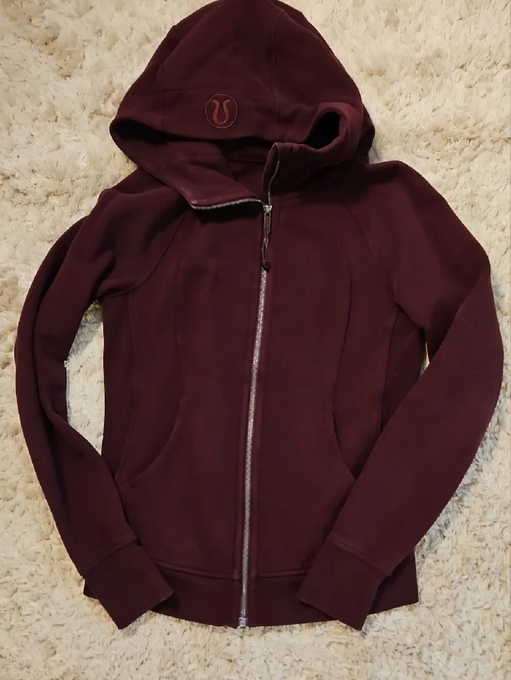 lululemon athletica Burgundy Full-Zip Scuba Hoodie
